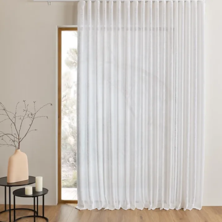 Kit rail extensible + Voilage poly-lin wave