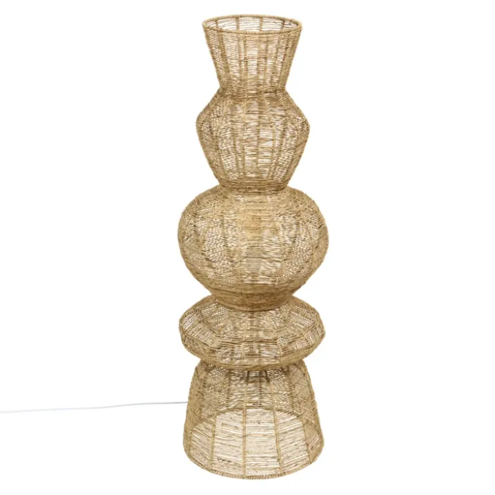 Lampadaire en jute et acier design