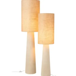 Lampadaire en jute et fibre de verre