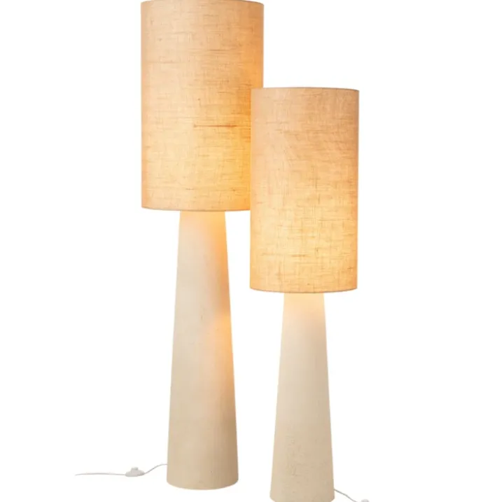 Lampadaire en jute et fibre de verre