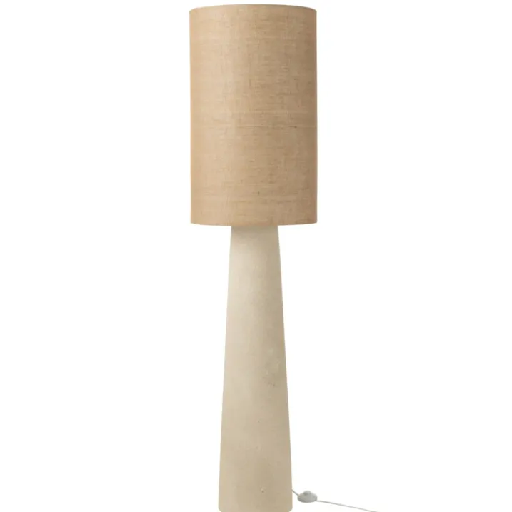 Lampadaire en jute et fibre de verre