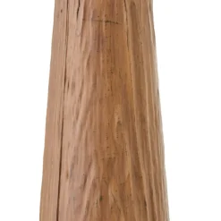 Lampadaire en poterie avec pied effet bois