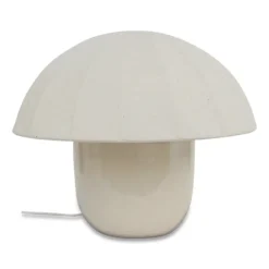 Lampe champignon design en coton et métal