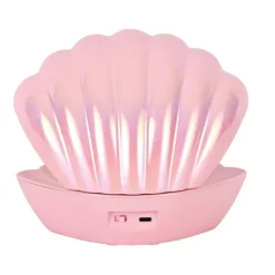 Lampe coquillage lumineuse à effet pailleté