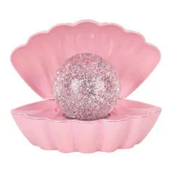 Lampe coquillage lumineuse à effet pailleté