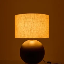 Lampe de table en céramique avec pied boule