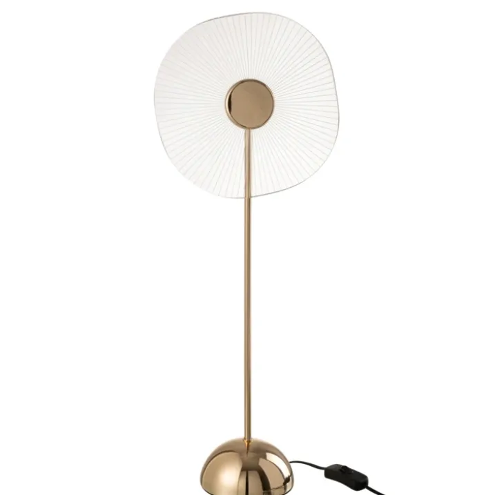 Lampe de table LED en métal effet fleur
