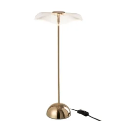 Lampe de table LED en métal effet fleur