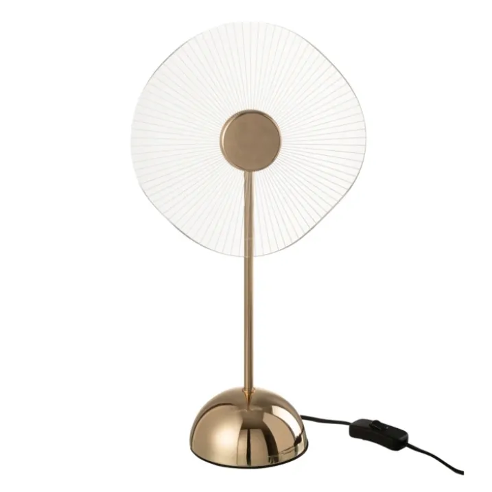 Lampe de table LED en métal effet fleur
