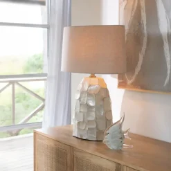 Lampe à poser avec base effet nacré
