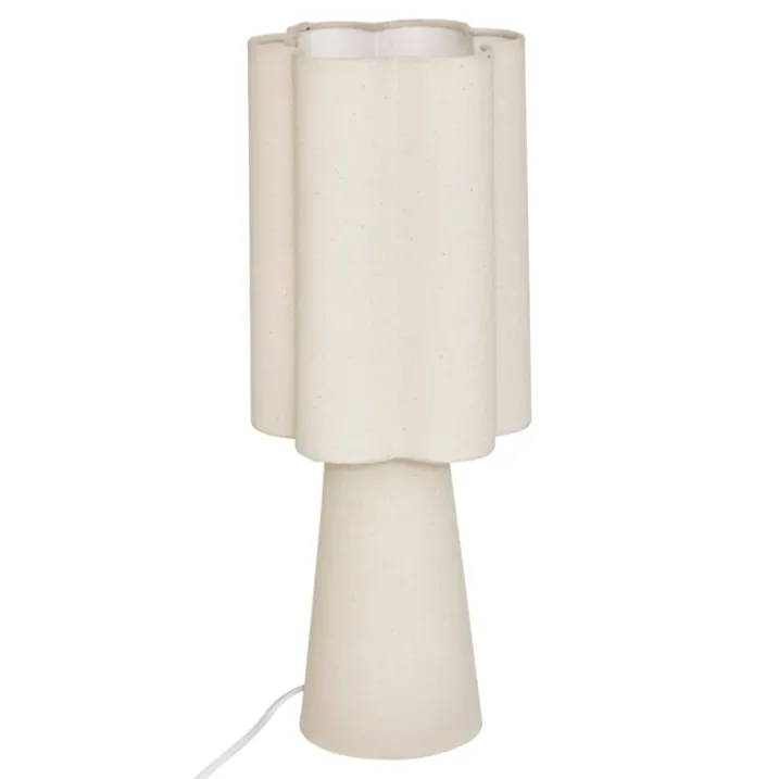 Lampe à poser design avec abat-jour ondulé