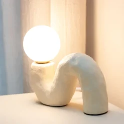 Lampe à poser design en pierre