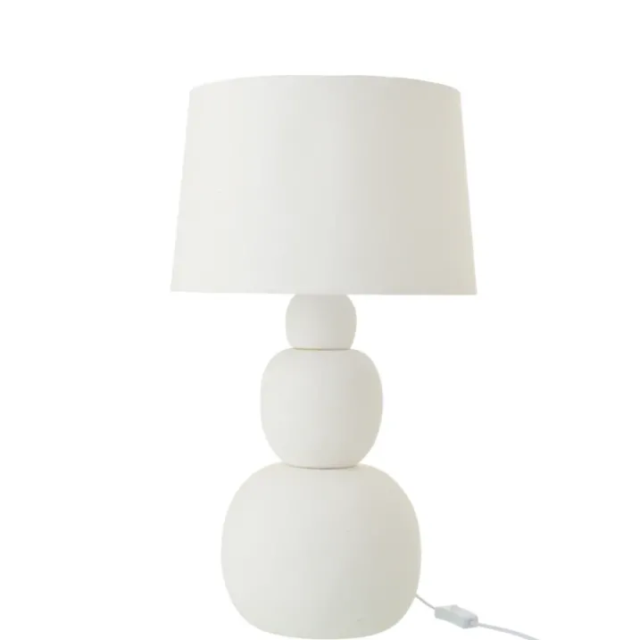 Lampe à poser en poterie arrondie