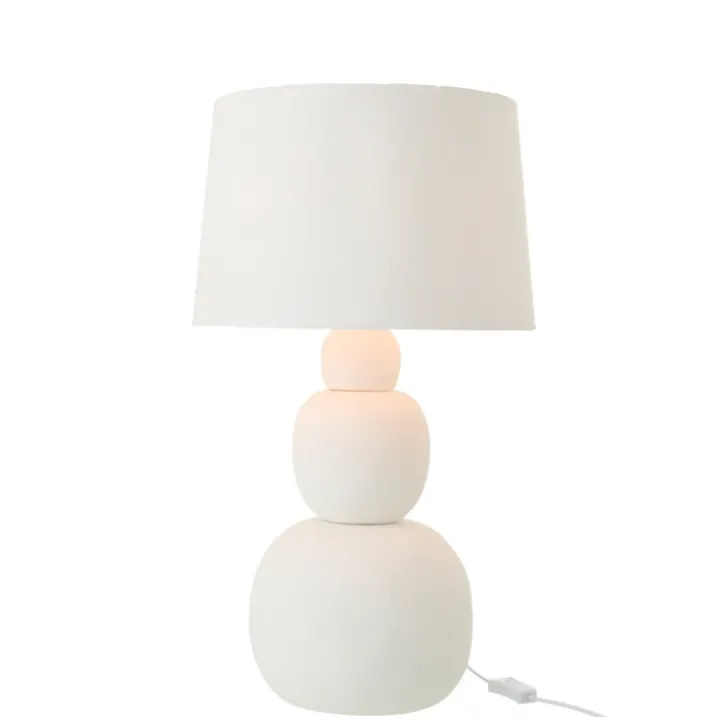 Lampe à poser en poterie arrondie