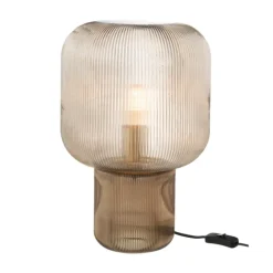 Lampe à poser en verre strié design