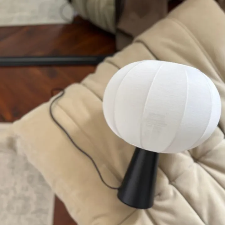 Lampe à poser métal et coton