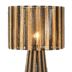 Lampe salon en cordes rayées