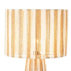 Lampe salon en cordes rayées