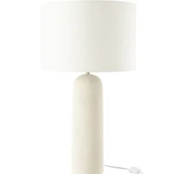 Lampe sur pied en terre cuite et lin