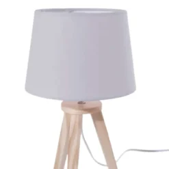 Lampe trépied bois