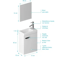 Lave main avec miroir