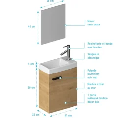 Lave main avec miroir