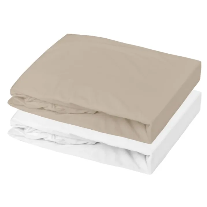 Lot alèse imperméable et drap-housse bébé en coton