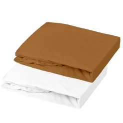 Lot alèse imperméable et drap-housse bébé en coton