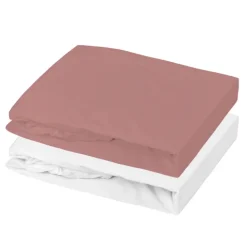 Lot alèse imperméable et drap-housse bébé en coton