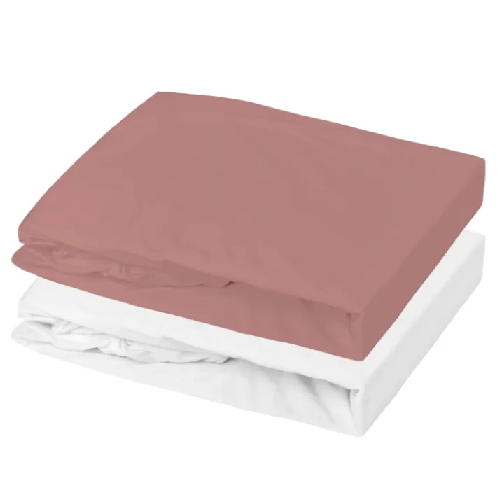 Lot alèse imperméable et drap-housse bébé en coton