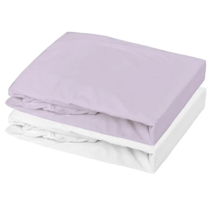 Lot alèse imperméable et drap-housse bébé en coton