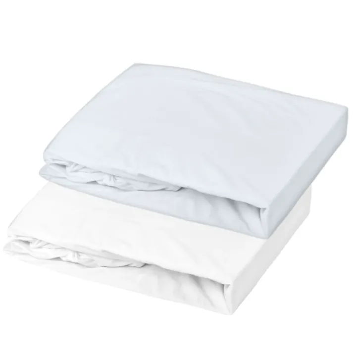 Lot alèse imperméable et drap-housse bébé en coton