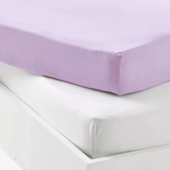 Lot alèse imperméable et drap-housse bébé en coton