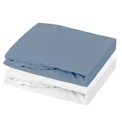 Lot alèse imperméable et drap-housse bébé en coton
