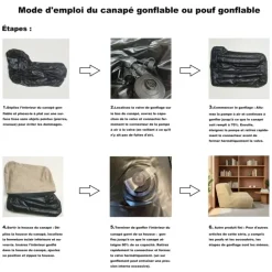 Lot de 2 accoudoirs gonflables pour fauteuil modulable extérieur FORMENTERA