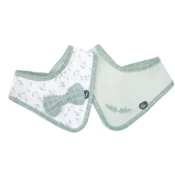 Lot de 2 bavoirs bandana esprit nature