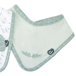Lot de 2 bavoirs bandana esprit nature