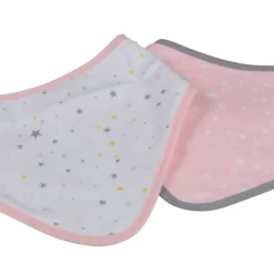 Lot de 2 bavoirs bandana étoiles