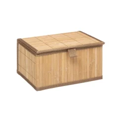 Lot de 3 boîtes de rangement en bambou