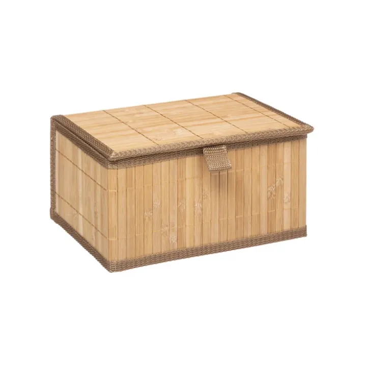 Lot de 3 boîtes de rangement en bambou