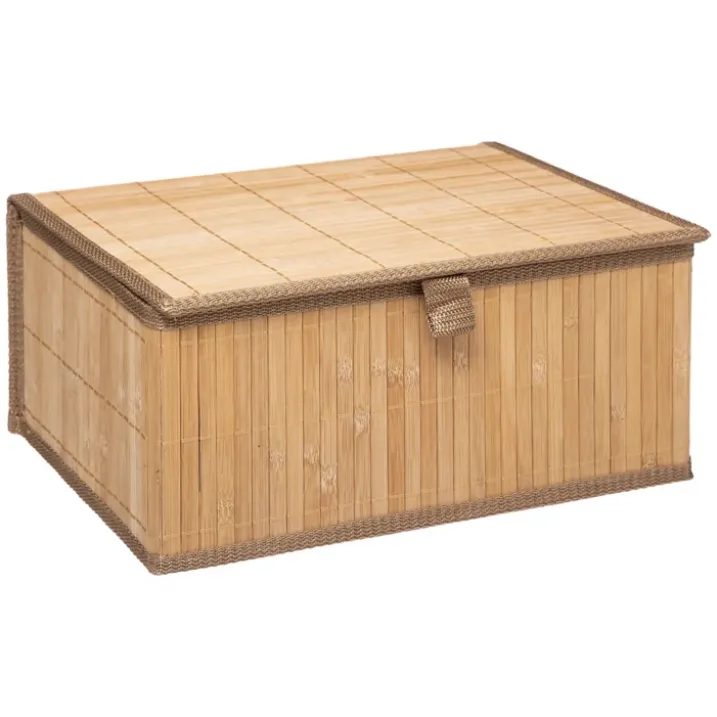Lot de 3 boîtes de rangement en bambou
