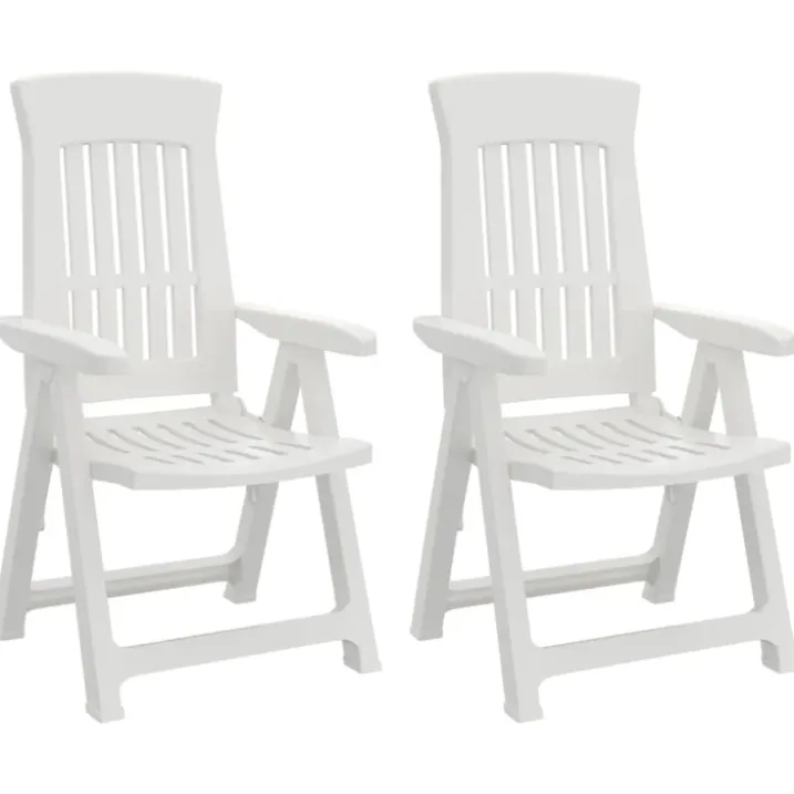 Lot de 2 chaises de jardin inclinables pliantes