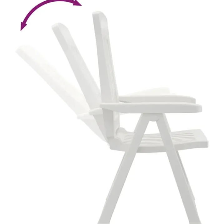 Lot de 2 chaises de jardin inclinables pliantes