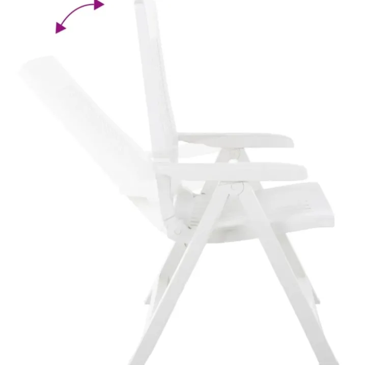 Lot de 2 chaises de jardin inclinables pliantes
