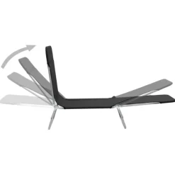 Lot de 2 chaises longues pliables