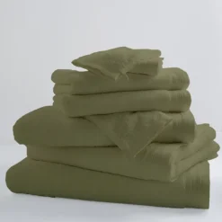 Lot de 6 Gants De Toilette Unis et Colorés