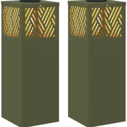 Lot de 2 lampes de chemin solaire LED extérieur