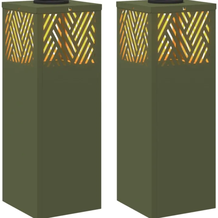 Lot de 2 lampes de chemin solaire LED extérieur