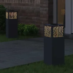 Lot de 2 lampes de chemin solaire LED extérieur
