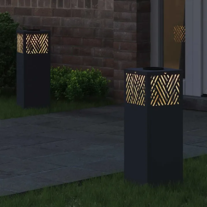 Lot de 2 lampes de chemin solaire LED extérieur
